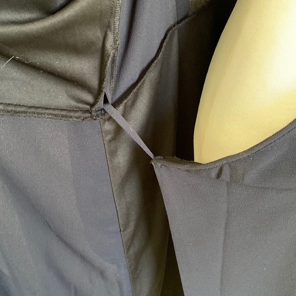 JUSTFAB- True Wrap Dress Womens Black midi Office Career lined XXL plus size - Picture 6 of 10